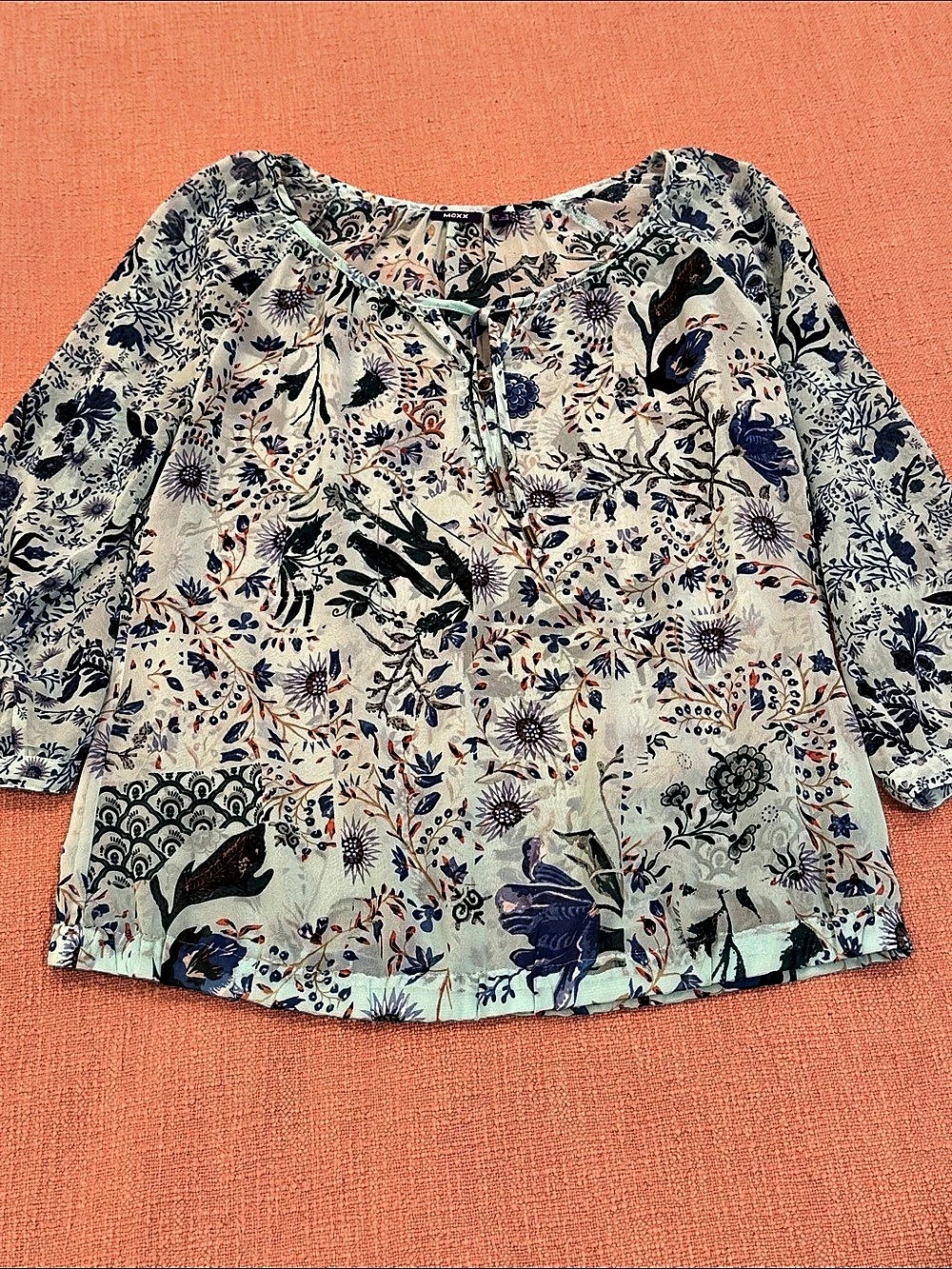 Mexx sheer Floral Blouse Size 38 wm’s